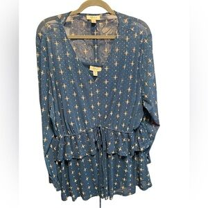 Style & Co Sheer Blouse W/Cami Liner